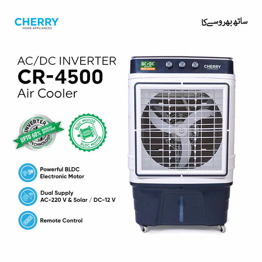 Cherry Air Cooler CR-4500 AC/DC Inverter - BLDC Copper Motor | Energy Efficient