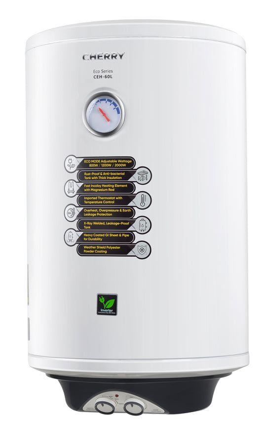 Cherry CEH-60L Water Heater | 60 Liter Inverter Geyser with Watts Control