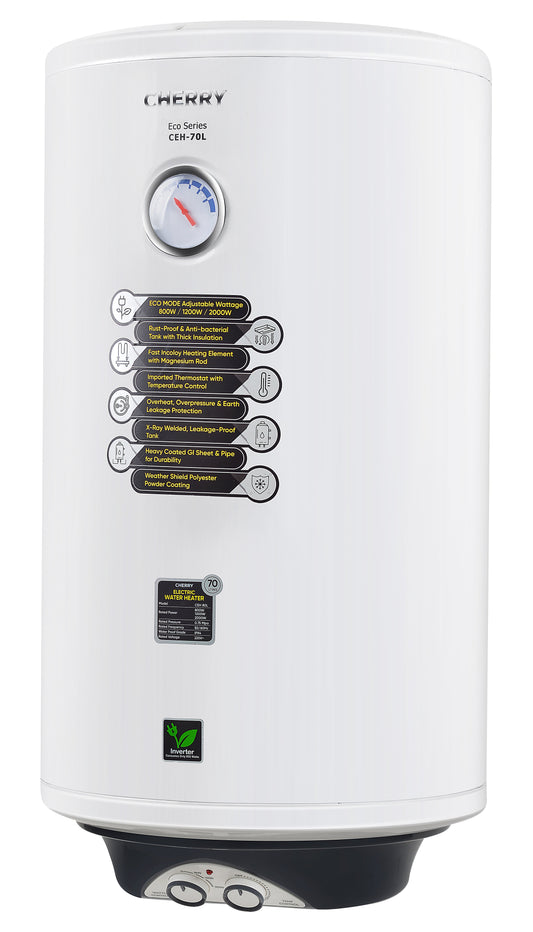 Cherry CEH-70L Water Heater | 70 Liter Inverter Geyser with Watts Control