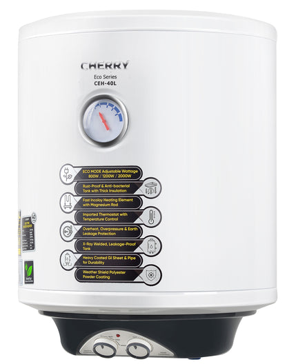 Cherry CEH-40L Water Heater | 40 Liter Inverter Geyser with Watts Control
