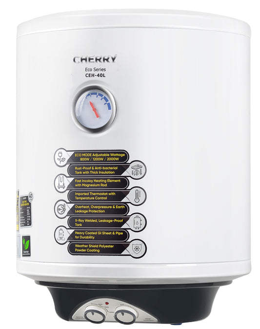 Cherry CEH-40L Water Heater | 40 Liter Inverter Geyser with Watts Control