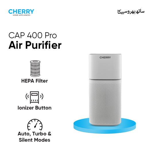Cherry CAP-400 Pro Air Purifier | H13 True HEPA Filter | Plasma Ion | Smart Air Quality Sensor