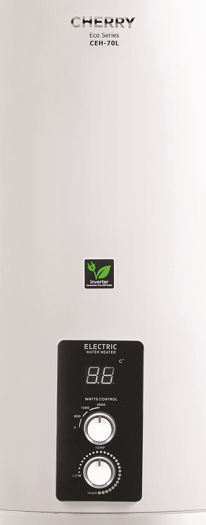 Cherry ECO Series CEH-70L Electric Water Heater | Digital Watt Control & Temperature Control, Inverter Energy Saving Geyser