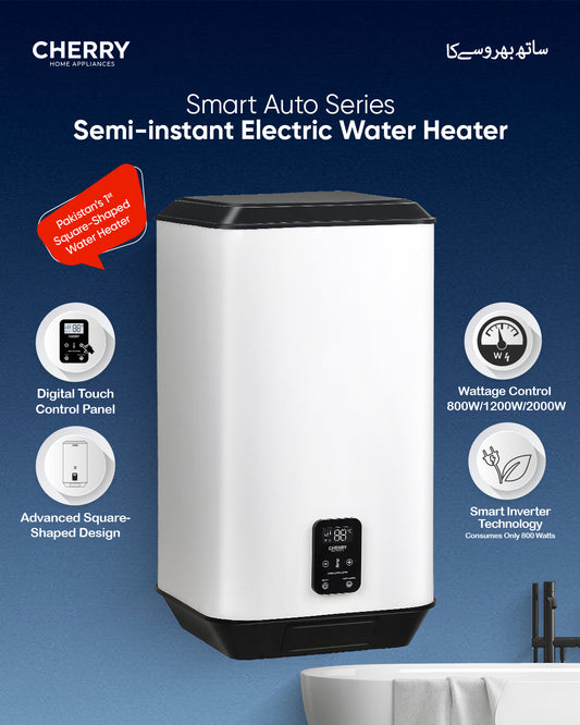CHERRY Smart Inverter Series Square Geyser with Touch & Wattage Control