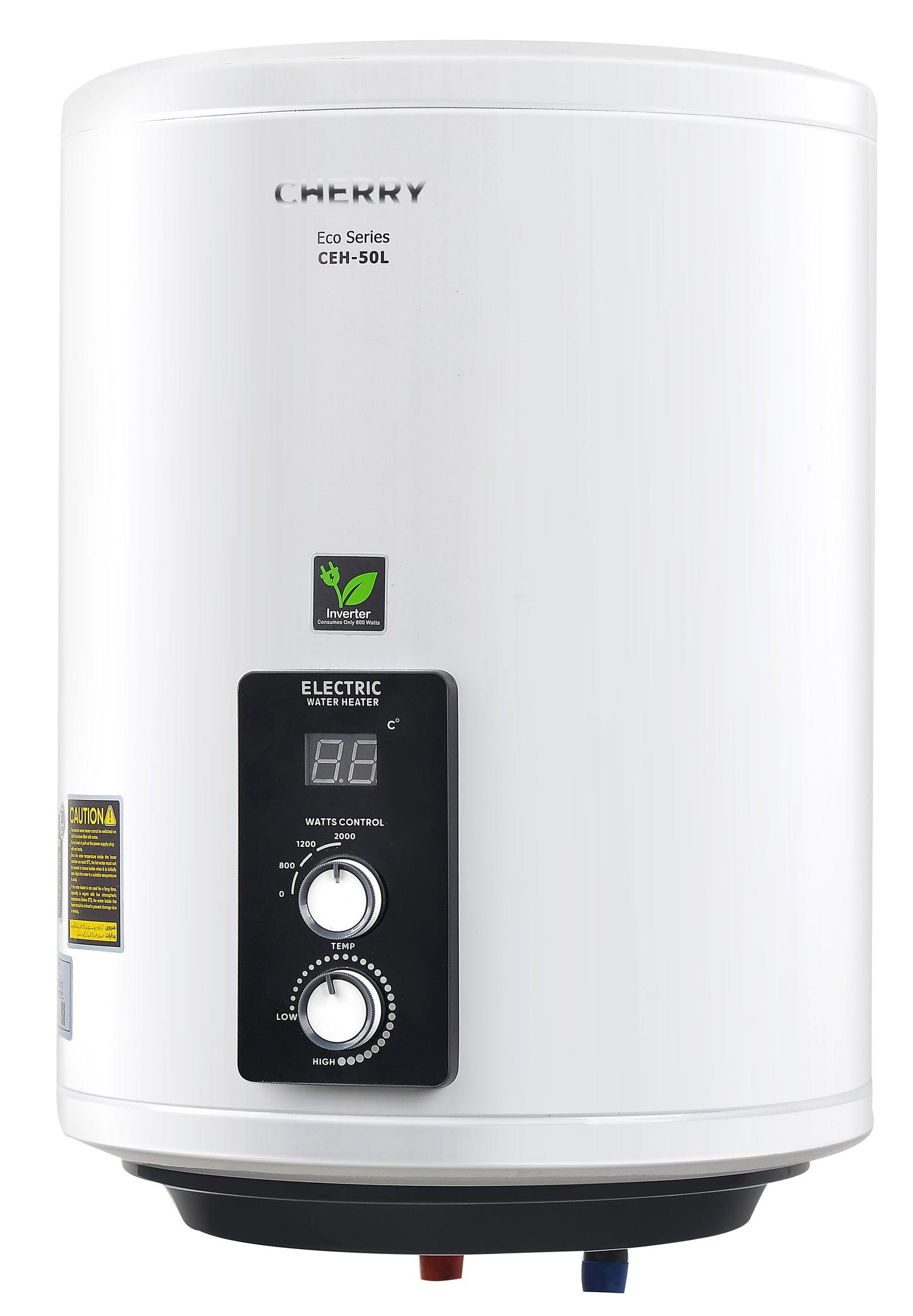 Cherry ECO Series CEH-50L Electric Water Heater | Digital Watt Control & Temperature Control, Inverter Energy Saving Geyser
