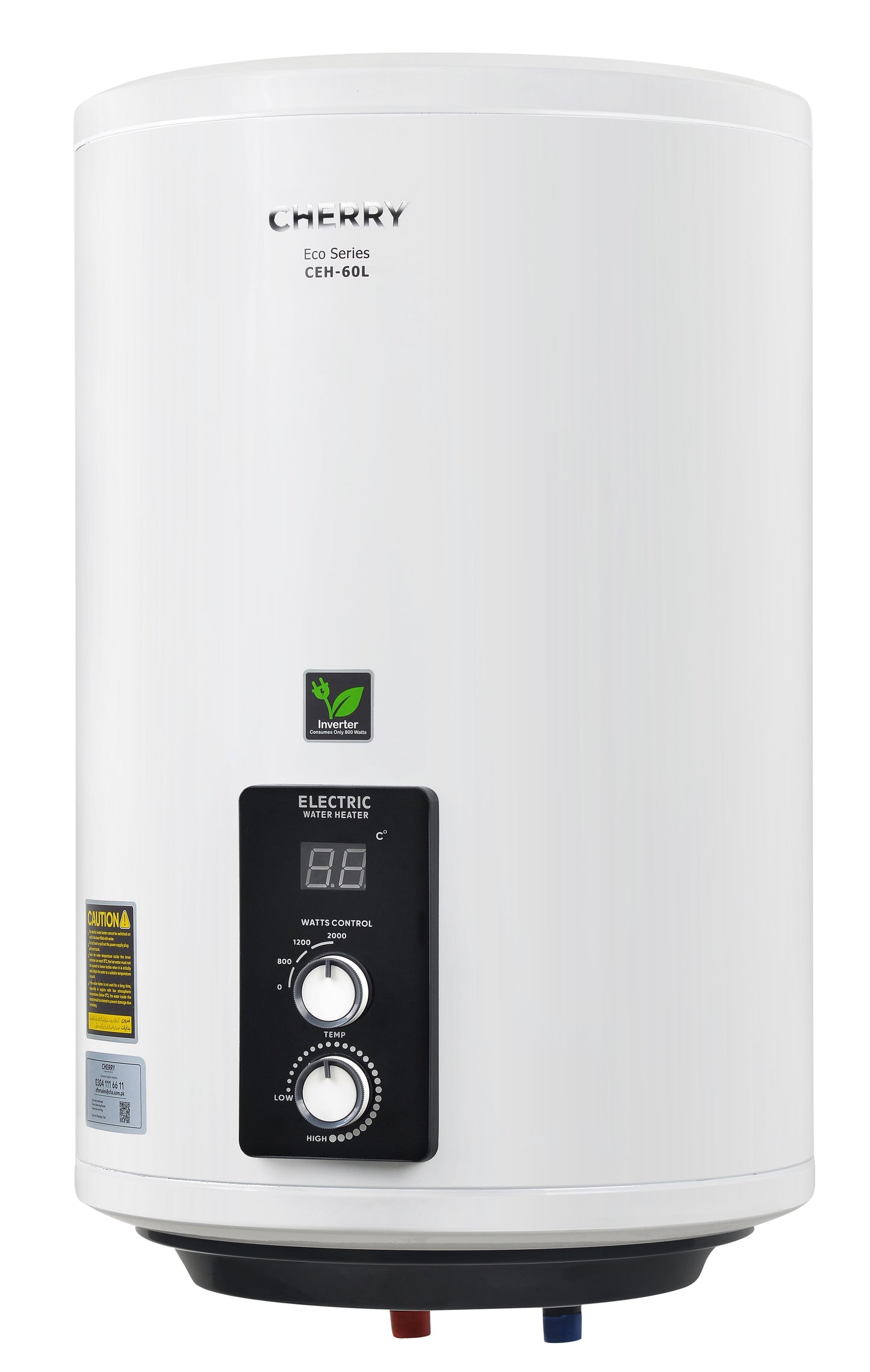 Cherry ECO Series CEH-60L Electric Water Heater | Digital Watt Control & Temperature Control, Inverter Energy Saving Geyser