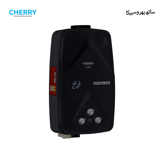 Instant Gas Water Heater 6 Liters – Dual Ignition (Battery + Adapter), Pure Copper Heat Chamber – LPG & Natural Gas
