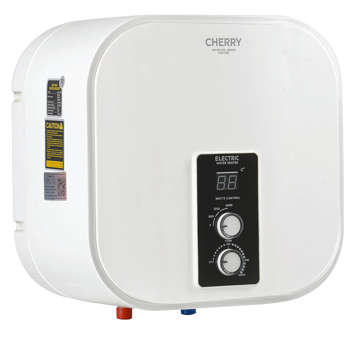 Cherry INVERTER Series CEH-15L Electric Water Heater | Digital Watt Control & Temperature Control, Inverter Energy Saving Geyser
