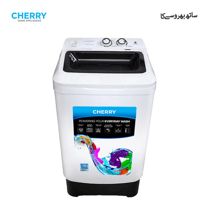 Cherry CW-410 10KG EZ Tray Semi Automatic Washing Machine – Shower Wash, Double Storm Pulsator, Energy Saving Motor (10 Years Warranty)