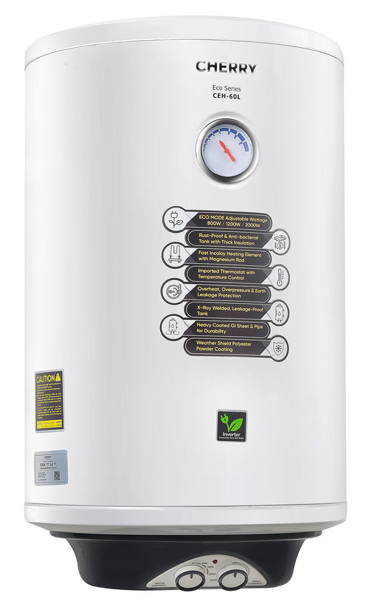 Cherry CEH-60L Water Heater | 60 Liter Inverter Geyser with Watts Control