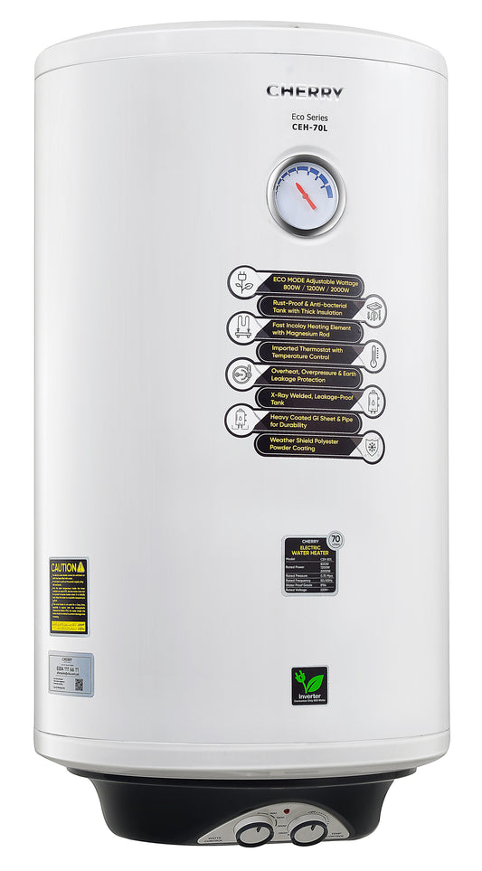 Cherry CEH-70L Water Heater | 70 Liter Inverter Geyser with Watts Control