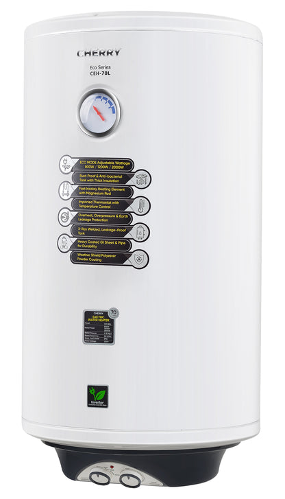 Cherry CEH-70L Water Heater | 70 Liter Inverter Geyser with Watts Control