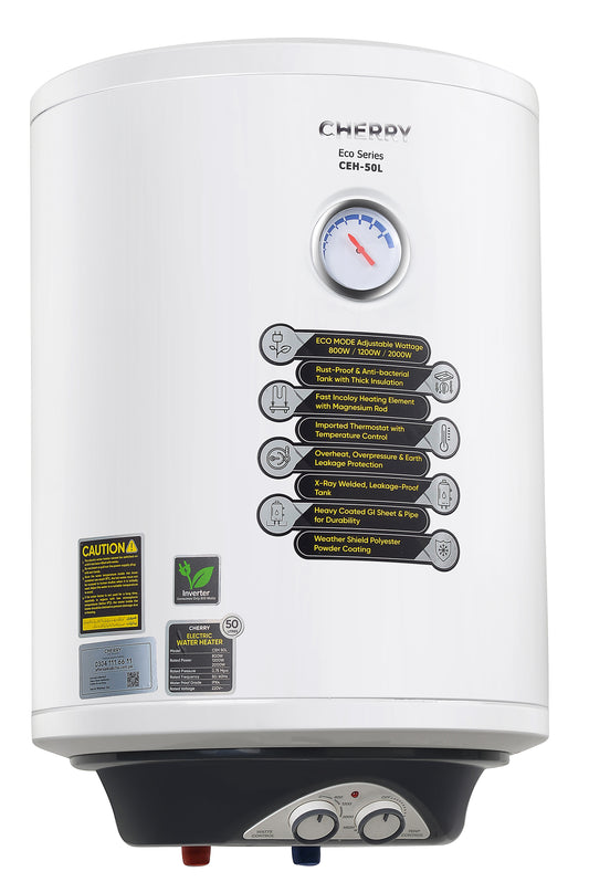Cherry CEH-50L Water Heater | 50 Liter Inverter Geyser with Watts Control